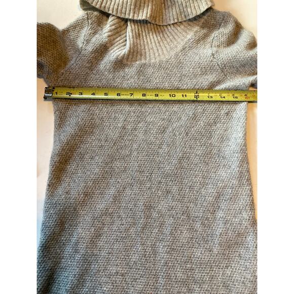 Cynthia Rowley Lambswool Sweater Dress Women’s S Gray Cowl Neck Long Sleeve Cozy - Picture 6 of 10